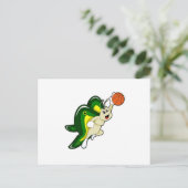 Schmetterling beim Basketball-Sport Postkarte (Stehend Vorderseite)