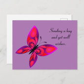 Schmetterling bekommt gute Postkarte (Vorne/Hinten)