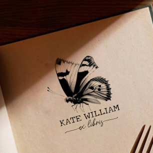 Schmetterling Benutzerdefiniertes Exlibris Permastempel