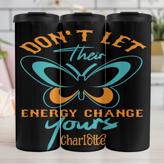 Schmetterling betont positiven Einfluss auf die En Thermosbecher