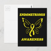 Schmetterling/Bewusstsein...Endometriose Postkarte (Vorne/Hinten)