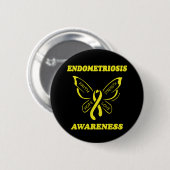 Schmetterling/Bewusstsein...Endometriose-Taste Button (Vorne & Hinten)