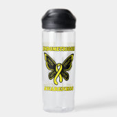 Schmetterling/Bewusstsein...Endometriose Trinkflasche (Rückseite)