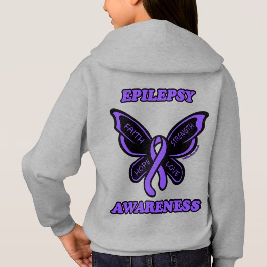 Schmetterling/Bewusstsein...Epilepsie Hoodie (Rückseite)