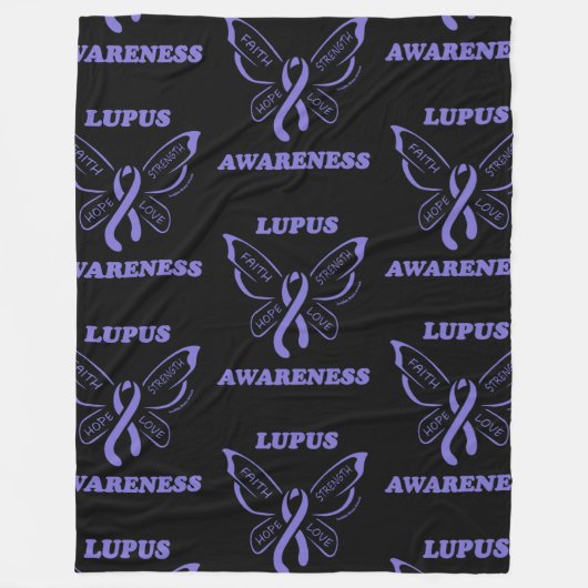 Schmetterling/Bewusstsein...Lupus Fleece Blanket (Vorderseite)