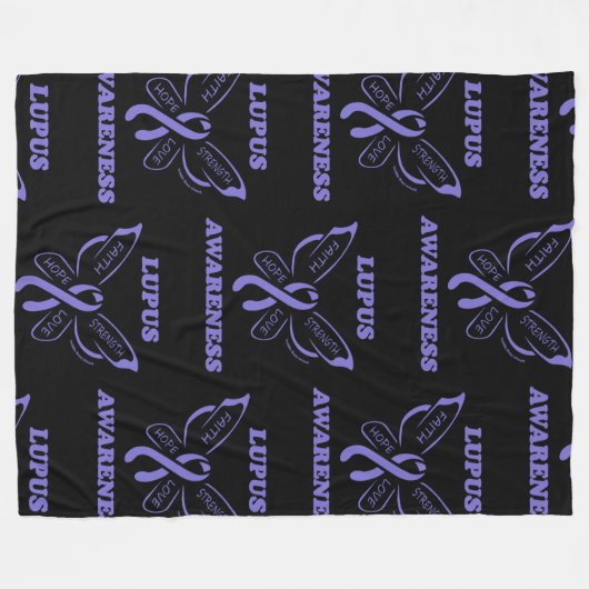 Schmetterling/Bewusstsein...Lupus Fleece Blanket (Vorderseite (Horizontal))