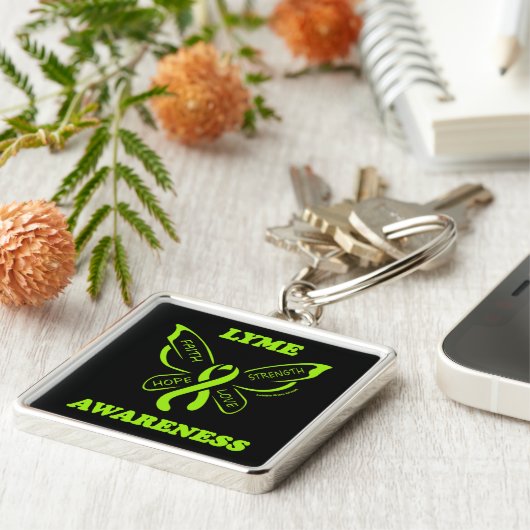 Schmetterling/Bewusstsein...Lyme-Schlüsselanhänger Schlüsselanhänger (Seite)