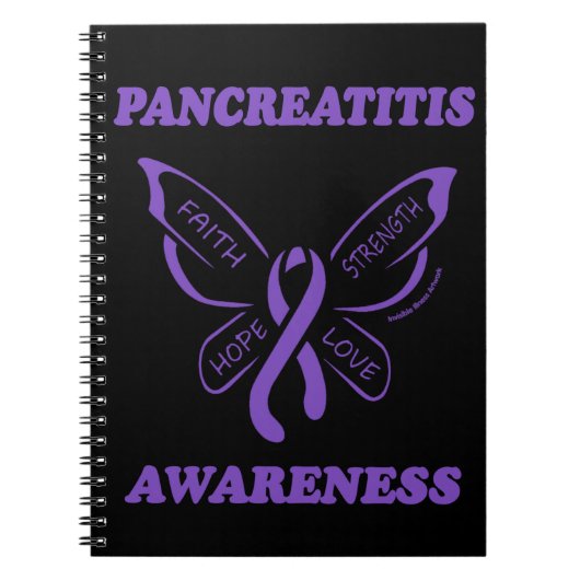Schmetterling/Bewusstsein...Pankreatitis-Notebook Notizblock (Vorderseite)