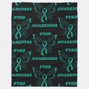 Schmetterling/Bewusstsein...PTSD Fleece Blanket