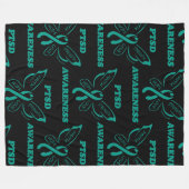 Schmetterling/Bewusstsein...PTSD Fleece Blanket (Vorderseite (Horizontal))