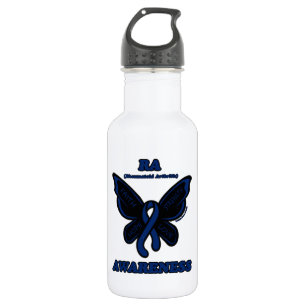 Schmetterling/Bewusstsein...Rheumatoide Arthritis Edelstahlflasche
