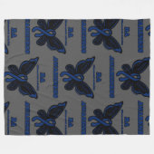 Schmetterling/Bewusstsein...Rheumatoide Arthritis Fleecedecke (Vorderseite (Horizontal))