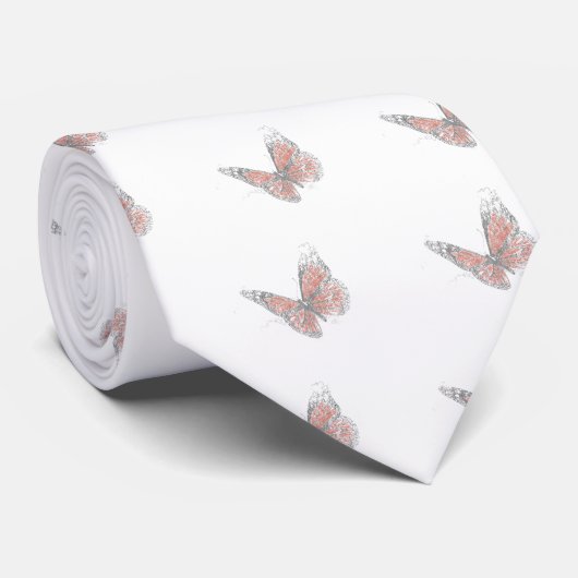 Schmetterling (Biro) Krawatte (Gerollt)