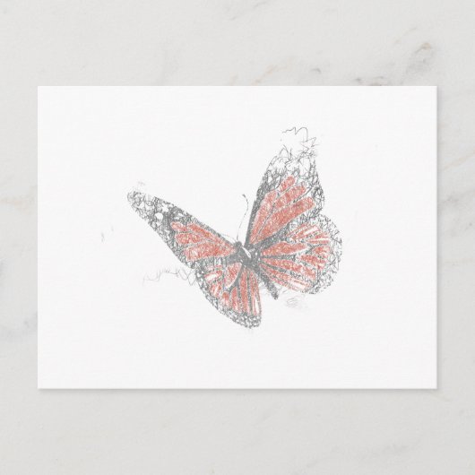 Schmetterling (Biro) Postkarte (Vorderseite)