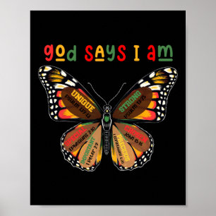 Schmetterling Black History Month Bibelvers Gott s Poster