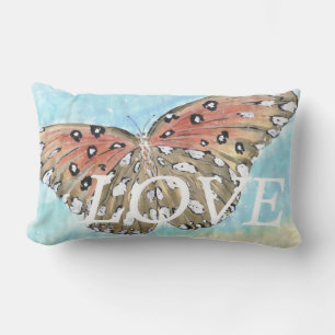 Schmetterling Blau Himmel Inspiration Kissen lOVE