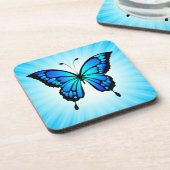 Schmetterling Blau Insekten Illustration-20284 Getränkeuntersetzer (Linke Seite)