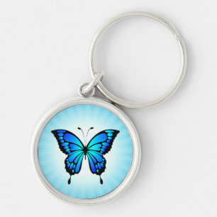 Schmetterling Blau Insekten Illustration-20284 T-S Schlüsselanhänger
