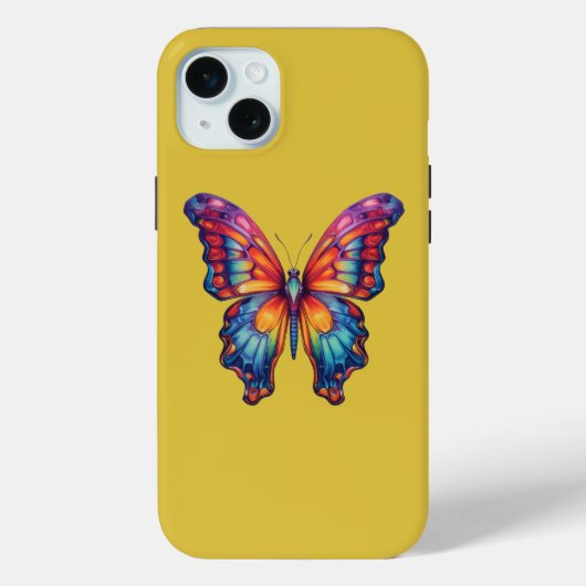 Schmetterling Blau Orange Flügel Case-Mate iPhone Hülle (Rückseite)