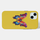 Schmetterling Blau Orange Flügel Case-Mate iPhone Hülle (Rückseite (Horizontal))