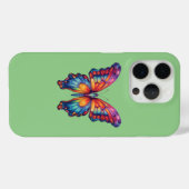 Schmetterling Blau Orange Flügel Case-Mate iPhone Hülle (Rückseite (Horizontal))