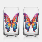Schmetterling Blau Orange Flügel Dosenglas (Rückseite)
