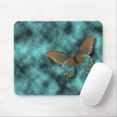 Schmetterling: Blau und Brown-Frack Mousepad (Mit Mouse)