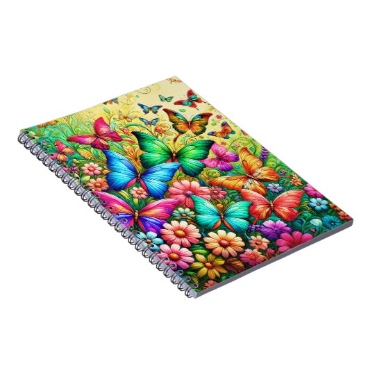 Schmetterling & Bloom Notizblock (Rechte Seite)