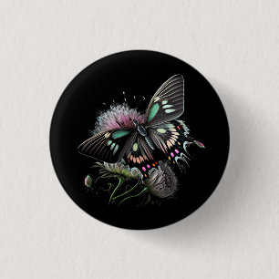 Schmetterling-Blume Button