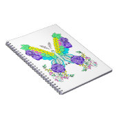 Schmetterling, Blume, farbenfroh, whimsisch Notizblock (Rechte Seite)