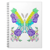 Schmetterling, Blume, farbenfroh, whimsisch Notizblock (Vorderseite)