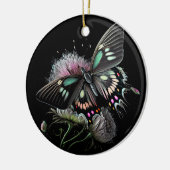 Schmetterling-Blume Keramik Ornament (Links)