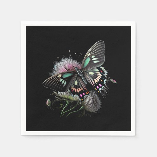 Schmetterling-Blume Serviette (Vorderseite)