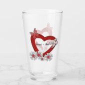 Schmetterling Blume Valentinstag Liebe wir Glas (Rückseite)