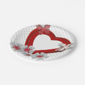 Schmetterling Blume Valentinstag Liebe wir Pappteller (Schrägansicht)