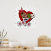 Schmetterling Blume Valentinstag Liebe wir Poster (Küche)
