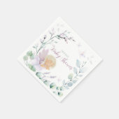 Schmetterling & Blume Wasserfarbe Kinderdusche Serviette (Ecke)