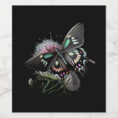 Schmetterling-Blume Weinetikett (Einzelnes Label)