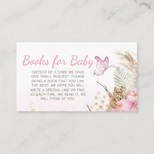 Schmetterling Blumen Baby Shower Bücher für Baby Begleitkarte