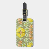 Schmetterling Blumen Botanisch Bunt Gepäckanhänger (Vorderseite vertikal)