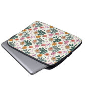 Schmetterling Blumen Garten Muster Laptopschutzhülle (Vorne Knopf)