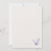 Schmetterling Blumen Hochzeitsshower Einladung (Rückseite)