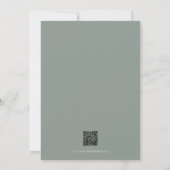 Schmetterling Blumen QR Code Brautparty Einladung (Rückseite)