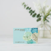 Schmetterling & Blumen / Schmetterling - Visitenka Visitenkarte (Stehend Vorderseite)