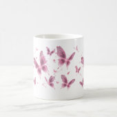 Schmetterling-Blumen-Tasse in Rosa Kaffeetasse (Mittel)