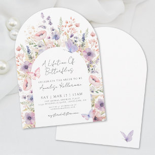 Schmetterling Blumen Wilde Blumen Brautparty Einladung