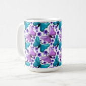 Schmetterling Blumenmuster Ästhetik Süße Blumen Kaffeetasse (Vorderseite Links)