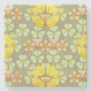 Schmetterling Blumig Botanisch Bunt Steinuntersetzer