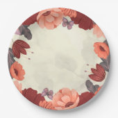 Schmetterling-Blüte Pappteller (Vorderseite)