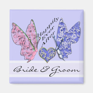 Schmetterling Braut & Bräutigam Hochzeitsmagnet Magnet